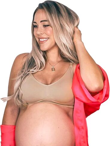 Mamaway Breezy Seamless Nursing Maternity Wireless Bra with Fixed Padding, Odorless, Stretchy for Pregnancy, Breastfeeding in Saudi Arabia
