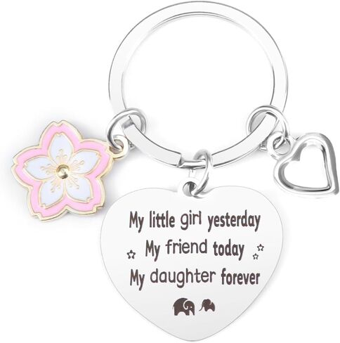 سلسلة مفاتيح هدية للابنة من الام والاب هدايا عيد الام للابنة البالغة عيد الحب والكريسماس والتخرج وعيد الميلاد للبنات والنساء والعائلة والذكرى السنوية الجديدة, سلسلة مفاتيح للابنة 5 in Kuwait