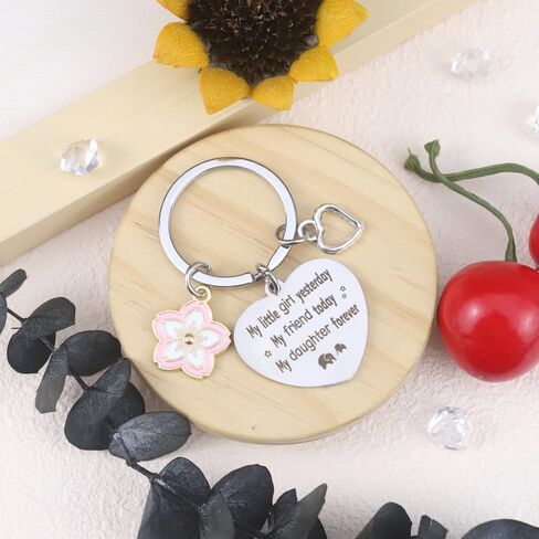 سلسلة مفاتيح هدية للابنة من الام والاب هدايا عيد الام للابنة البالغة عيد الحب والكريسماس والتخرج وعيد الميلاد للبنات والنساء والعائلة والذكرى السنوية الجديدة, سلسلة مفاتيح للابنة 5 in Kuwait