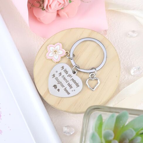 سلسلة مفاتيح هدية للابنة من الام والاب هدايا عيد الام للابنة البالغة عيد الحب والكريسماس والتخرج وعيد الميلاد للبنات والنساء والعائلة والذكرى السنوية الجديدة, سلسلة مفاتيح للابنة 5 in Kuwait