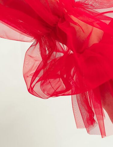 QRBTSCL Women's Long Tulle Gloves Lace Semi Sheer Ruffle Sleeves Fingerless Gloves Sunscreen Dress Costume Accessory in Kuwait