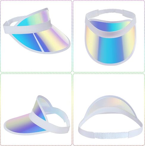 Jmkcoz 3 Pack Sun Visor Hats Women Men Clear Colored Plastic Tennis Beach Sport Cap Adjustable Golf Sunhat Headwear in Saudi Arabia