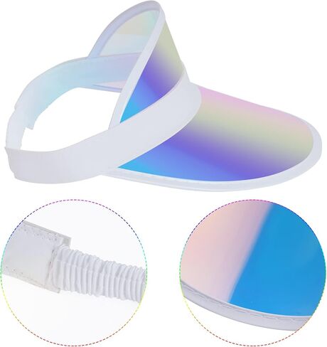 Jmkcoz 3 Pack Sun Visor Hats Women Men Clear Colored Plastic Tennis Beach Sport Cap Adjustable Golf Sunhat Headwear in Saudi Arabia