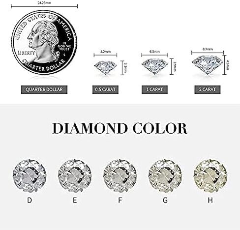 Boya خاتم مويسانيتي 1-2 قيراط، خاتم سوليتير من الفضة الإسترليني مطلي بالبلاتينيوم للنساء، خطوبة، وعد، خاتم زفاف in Saudi Arabia