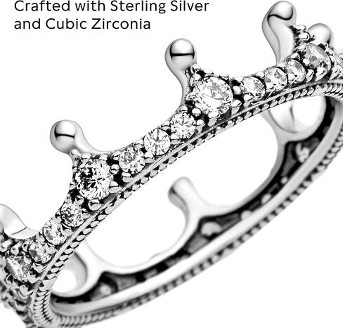 PANDORA Jewelry Clear Sparkling Crown Cubic Zirconia Ring in Sterling Silver in Saudi Arabia
