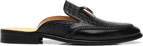 Erphpre Paul Mens Black Backless Loafers Genuine Leather Mules Shoes in Kuwait