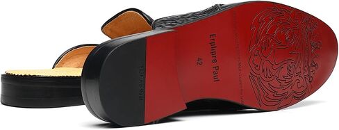 Erphpre Paul Mens Black Backless Loafers Genuine Leather Mules Shoes in Kuwait