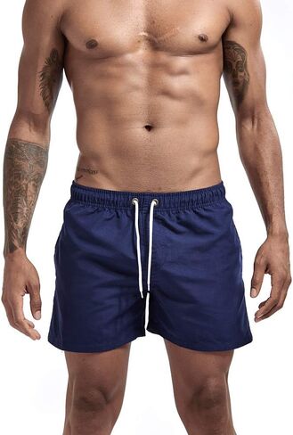 JIHUILAI Mens Swim Trunks Quick Dry Board Shorts with Mesh Lining Beach Shorts Bathing Suits in Kuwait