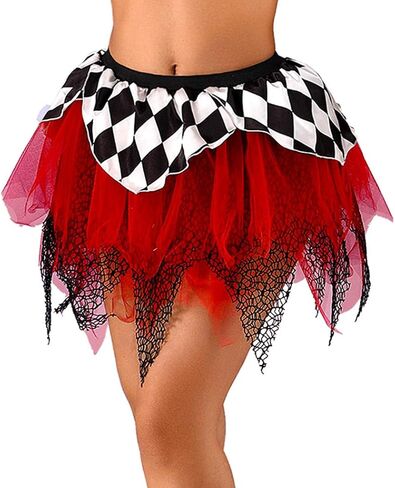 تنورة توتو للنساء من Victray للهالوين، تنورة من التول على شبكة العنكبوت، تنورة للحفلات، زي تنورات قصيرة باللون الأسود in Kuwait