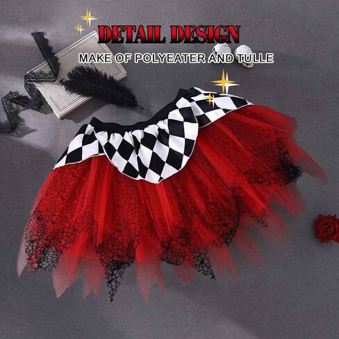 تنورة توتو للنساء من Victray للهالوين، تنورة من التول على شبكة العنكبوت، تنورة للحفلات، زي تنورات قصيرة باللون الأسود in Kuwait