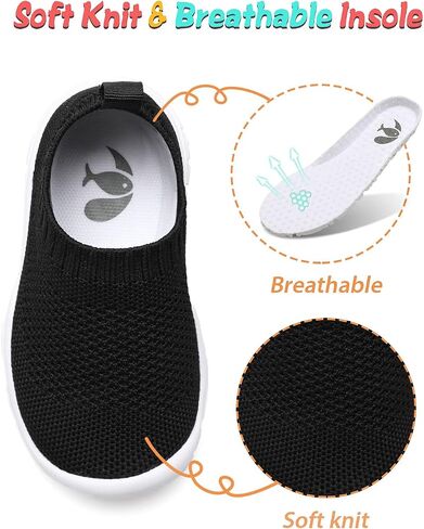 JOINFREE Toddler Boys Girls Sneaker Slip On Shoes Kids Lightweight Breathable Walking Shoes in Saudi Arabia