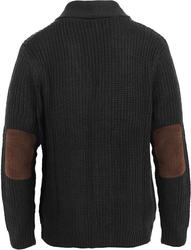Gioberti Mens Heavy Weight Shawl Collar Knitted Regular Fit Long Sleeve Cardigan in Saudi Arabia