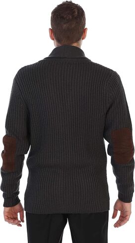 Gioberti Mens Heavy Weight Shawl Collar Knitted Regular Fit Long Sleeve Cardigan in Saudi Arabia