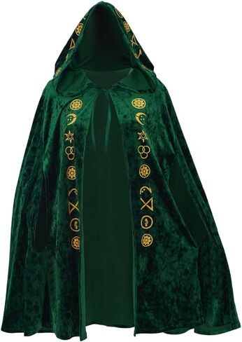 CosplayDiy Medieval Green Velvet Dress Witch Cosplay Costume Robes Adult for Women Plus Size in Kuwait