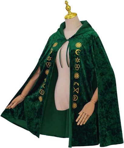 CosplayDiy Medieval Green Velvet Dress Witch Cosplay Costume Robes Adult for Women Plus Size in Kuwait