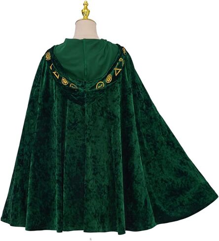 CosplayDiy Medieval Green Velvet Dress Witch Cosplay Costume Robes Adult for Women Plus Size in Kuwait