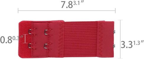 Allegra K Woman Underwear Buckle 2 x 2 Hooks 1 3/8 Width Bra Strap Extending Hooks Dark Red One Size in Kuwait