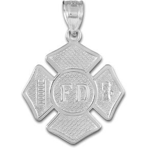 925 Sterling Silver St Florian Medal Firefighter Badge Pendant in Saudi Arabia