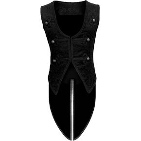 صدرية رجالي من Apocrypha على الطراز القوطي Steampunk من قماش الجاكار المطرز صدرية بدون أكمام in Kuwait