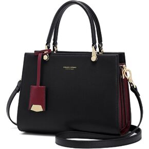 Cnoles Cowhide Leather Tote Handbags Medium Shoulder Bags Ladies Handle Satchel Purse Tote Bag Purse for Women