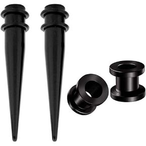 HEKEUOR 316L Surgical Steel Tapers and Screw Tunnels Ear Stretching Kit Gauges Plugs 7mm/1G, 9mm in Saudi Arabia