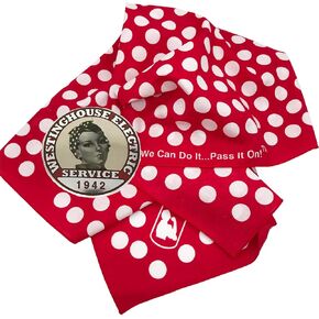 Rosie the Riveter Bandana and "Antiqued" Employment Button - Big Bold Bundle in Kuwait