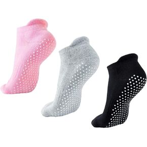 NEWCHAO Grip Non Skid Anti Slip Socks for Women and Men,3 Pairs Unisex Socks for Yoga Home Workout Barre Pilates Pregnancy in Saudi Arabia