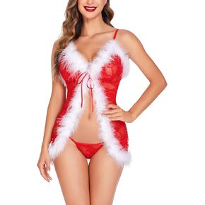 ملابس داخلية ADOME للنساء لعيد الميلاد ملابس نوم بيبي دول حمراء مثيرة سانتا in Kuwait