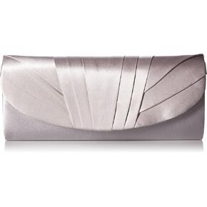 Jessica McClintock Angel Satin Tuxedo Flap Evening Clutch in Kuwait