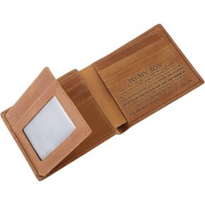 محفظة جلدية محفورة لحفيد RFID حجب محفظة شخصية للرجال ضئيلة الحد الأدنى محفظة الجيب الأمامي ثلاثية الطي مع هدية مشبك المال لعيد ميلاد التخرج للحفيد (لحفيدي) in Saudi Arabia