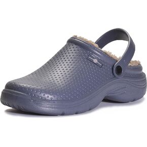 Womens Mens Fur Lined Clogs Waterproof Garden Shoes Winter Warm House Slippers Indoor Outdoor Mules in Kuwait