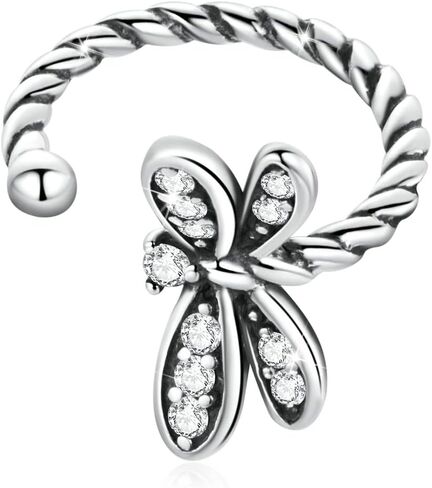 MOWIMO Snake Heart Hoop Earring 925 Sterling Silver Moon Star Dangle Cuff Rainbow Hoop Turquoise Stud Earring Flowers Huggie Earring in Kuwait