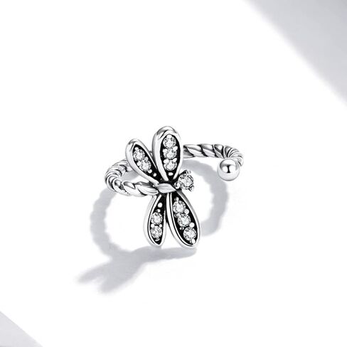 MOWIMO Snake Heart Hoop Earring 925 Sterling Silver Moon Star Dangle Cuff Rainbow Hoop Turquoise Stud Earring Flowers Huggie Earring in Kuwait