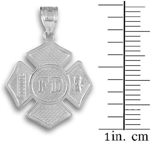 925 Sterling Silver St Florian Medal Firefighter Badge Pendant in Saudi Arabia