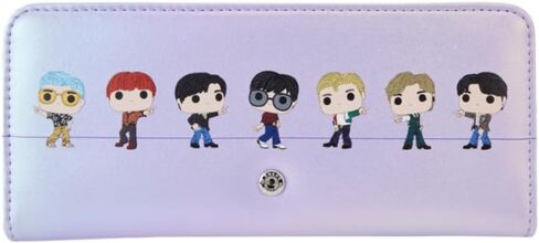 محفظة بقلاب بلون بنفسجي بشعار Loungefly BTS in Kuwait