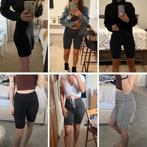 3 قطع شورت يوغا عالي الخصر للجيب مقاس 8 بوصات/5 بوصات للتحكم في البطن، شورت رياضي للجري غير شفاف in Kuwait