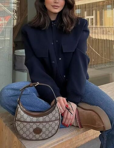 سترة Lumister النسائية الأنيقة ذات الأزرار السفلية وخفيفة الوزن والمزودة بجيوب جانبية in Saudi Arabia
