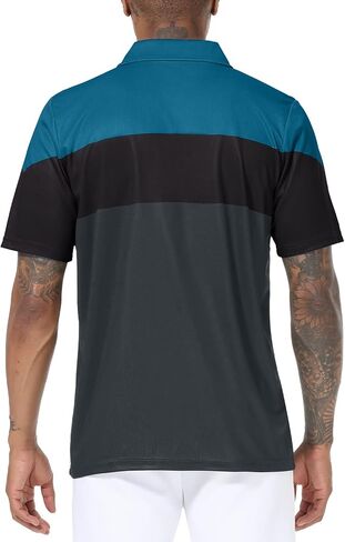 TIHEEN Mens Polo Shirts Short Sleeve Moisture Wicking Preformance Golf Shirts Big and Tall in Kuwait