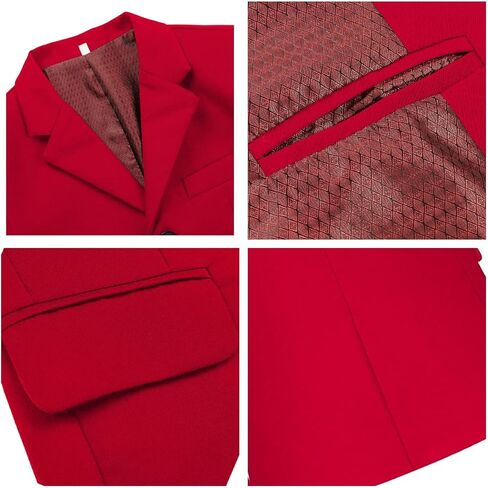 الأولاد الدعاوى 3 قطعة رسمية الأحمر الاطفال بذلات سهرة للأولاد حجم 10 سليم صالح عادية حلقة حامل الزي السترة السراويل سترة in Kuwait