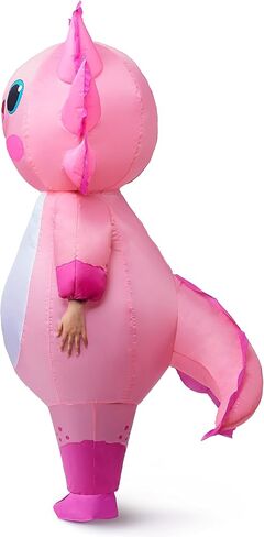 Spooktacular Creations Kids Inflatable Costume, Full Body Pink Axolotl Air Blow Up Halloween Costumes in Saudi Arabia