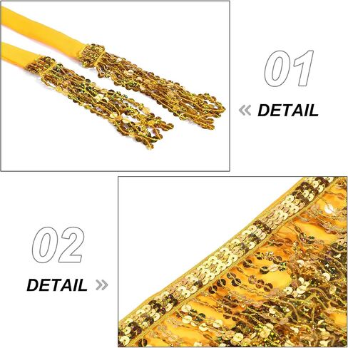 Belly Dance Skirt Hip Scarf Sequin Fringe Skirt Boho Clothes Tassel Disco Dress Rave Outfits for Women Girl Festival Playsuit in Kuwait