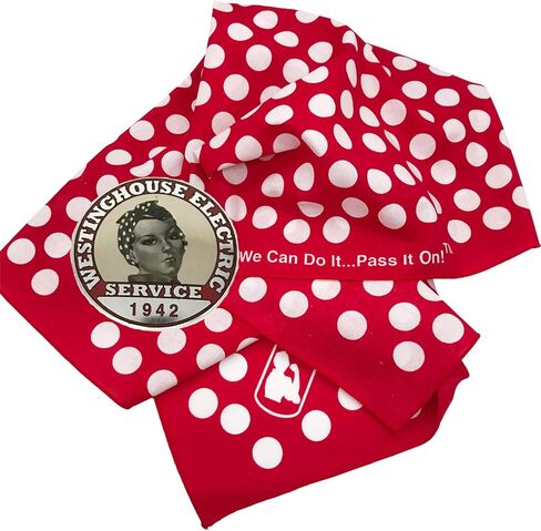 Rosie the Riveter Bandana and "Antiqued" Employment Button - Big Bold Bundle in Kuwait
