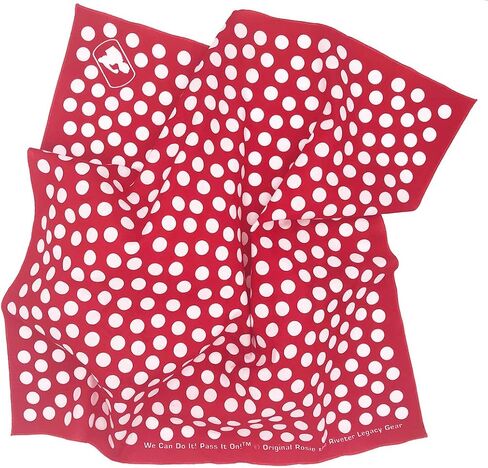 Rosie the Riveter Bandana and "Antiqued" Employment Button - Big Bold Bundle in Kuwait
