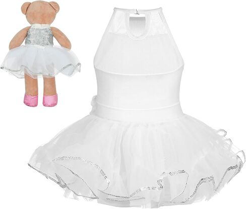 Phineein Kids Ballet Dance Dress Skirted Leotard with Matching Ballerina Teddy Bear Set, Gift for Girls in Kuwait