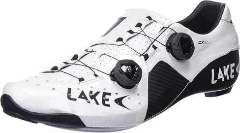حذاء Lake Cx403 واسع لركوب الدراجات - للرجال أبيض/أسود، 46.0 in Kuwait