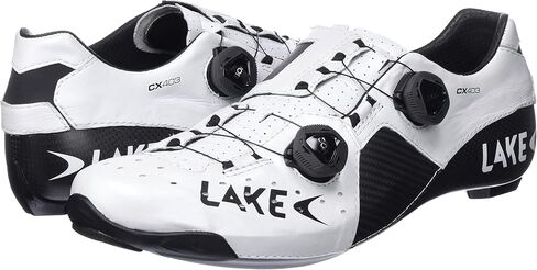 حذاء Lake Cx403 واسع لركوب الدراجات - للرجال أبيض/أسود، 46.0 in Kuwait