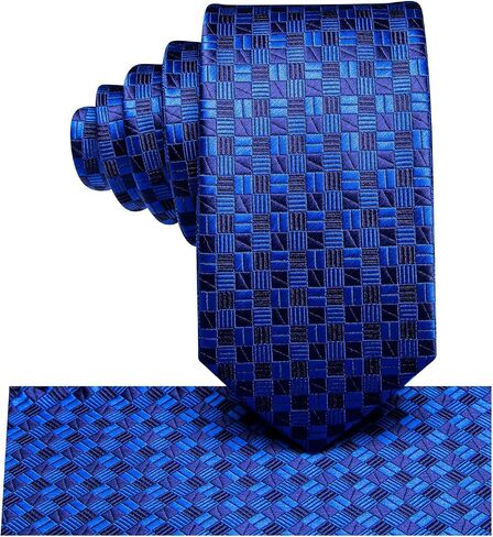 Hi-Tie Silk Boys Tie 8-14 Self-Tied Ties for Boy Paisley Solid Kid Necktie and Pocket Square Set for Wedding in Kuwait