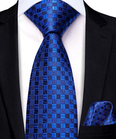 Hi-Tie Silk Boys Tie 8-14 Self-Tied Ties for Boy Paisley Solid Kid Necktie and Pocket Square Set for Wedding in Kuwait