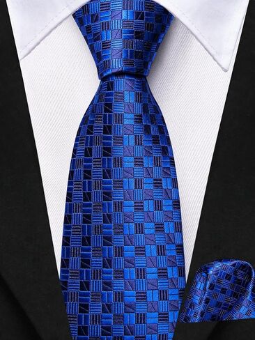 Hi-Tie Silk Boys Tie 8-14 Self-Tied Ties for Boy Paisley Solid Kid Necktie and Pocket Square Set for Wedding in Kuwait