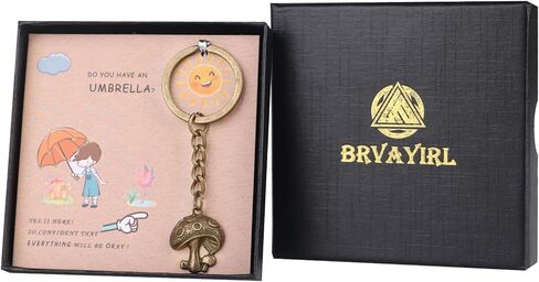ملحقات سلسلة المفاتيح brvayirl مع ديكور الفطر هي هدايا فريدة للرجال أو هدايا مضحكة للنساء، سلسلة مفاتيح رائعة للرجال، مجموعة سلاسل مفاتيح لطيفة للنساء in Kuwait